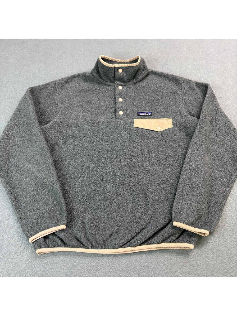 Patagonia Synchilla Snap T Fleece Pullover Size Small Gray